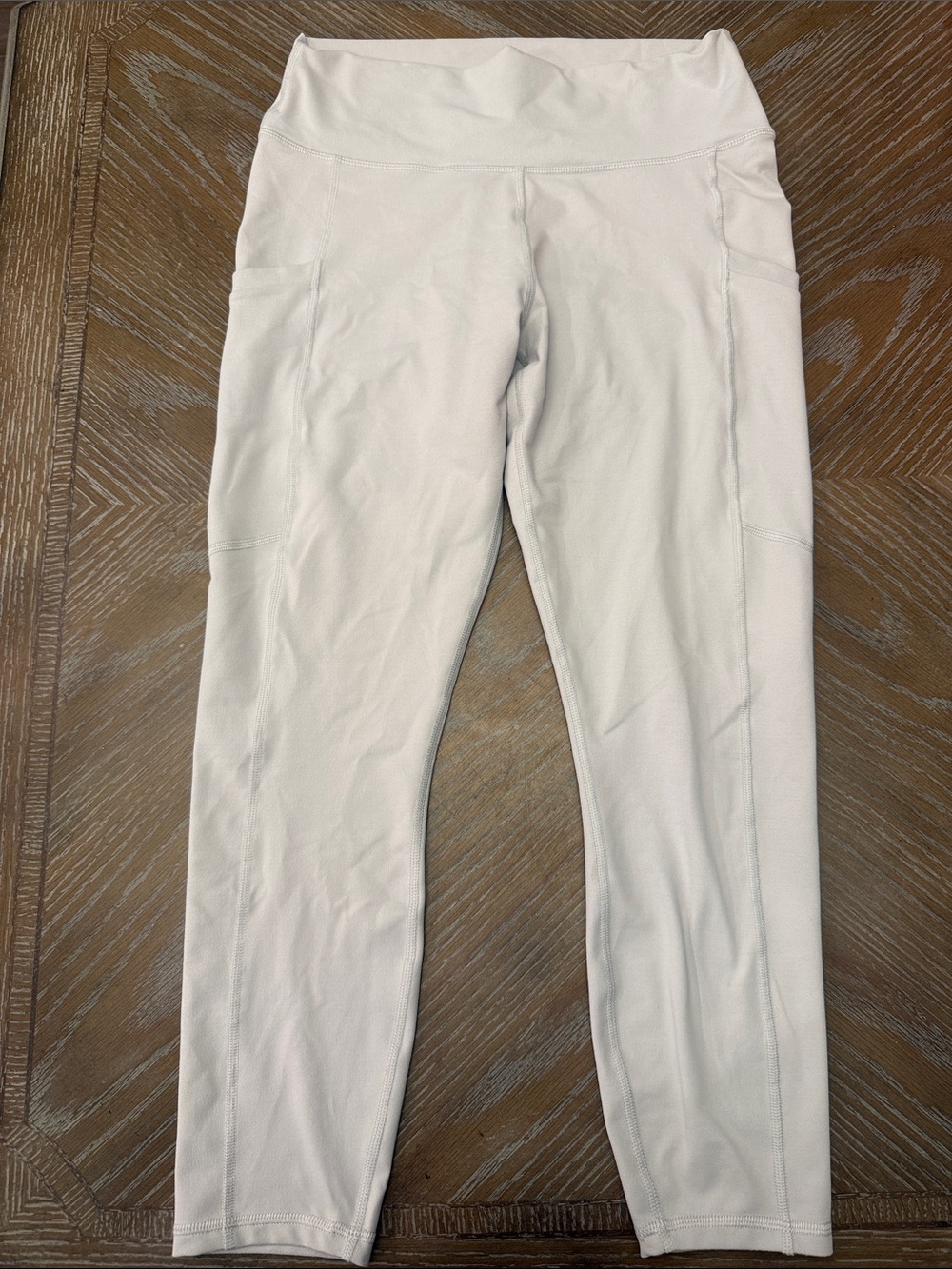 Fabletics Cream High-Rise Pocket Leggings
